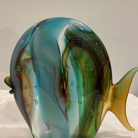 Authentic signed Sergio Costantini Murano fish sculpture. - Picture 7 of 12